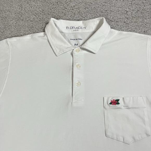 B Draddy Polo Shirt Mens Medium Azalea Pima Cotton Blend Performance Augusta - Picture 1 of 9